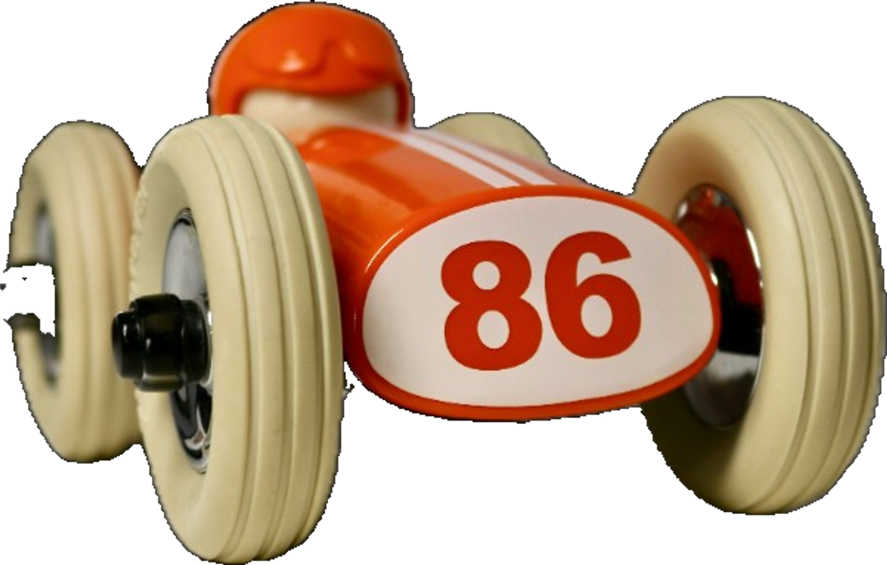 Oranger Rennwagen – Symbol für Impuls und Spiel